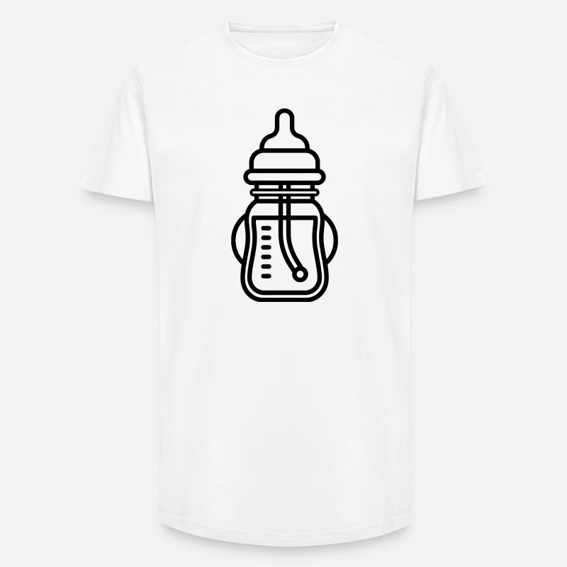 Biberon - T-shirt coupe longue homme - blanc