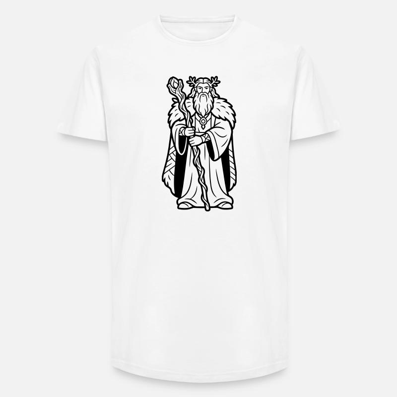Druide - Long Fit Männer T-Shirt - Weiß