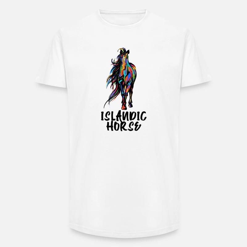 Islandpferde Statement Pferde Pferdefan Isländer - Long Fit Männer T-Shirt - Weiß