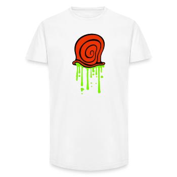 Snail shell, snail, slime, disgusting, slimy - Long Fit Men's T-Shirt - white - Front - AI Model Male 185 light (185cm)