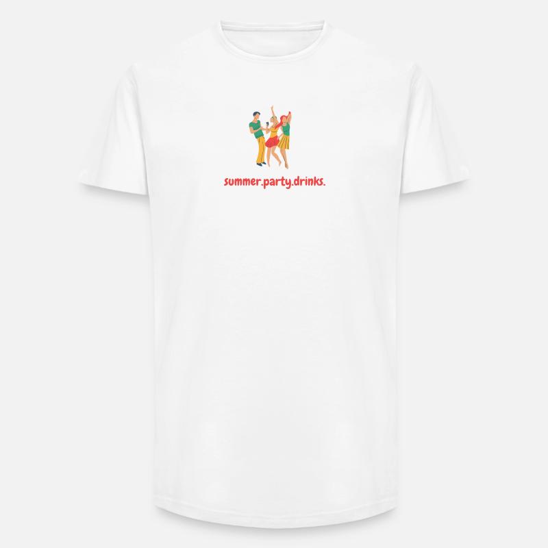 summer.party.drinks - Long Fit Männer T-Shirt - Weiß