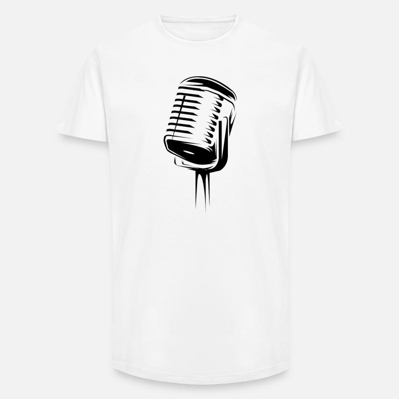 mikrofon illustration Symbol Geschenk microphon - Long Fit Männer T-Shirt - Weiß