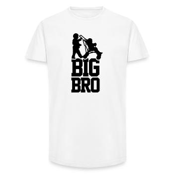 Big Bro - Long Fit Men's T-Shirt - white - Front - AI Model Male 185 light (185cm)