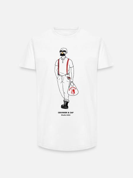 Nazis essen heimlich Döner - Long Fit Männer T-Shirt - Weiß