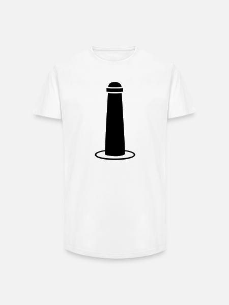 Straßenpoller - Long Fit Männer T-Shirt - Weiß