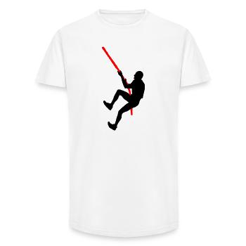 OCR Climb – Seil-Challenge-Design - Long Fit Männer T-Shirt - Weiß - Vorne - AI Model Male 185 light (185cm)