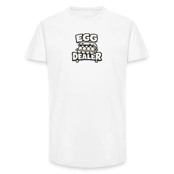 Egg Dealer - Chicken Keeper - Long Fit Men's T-Shirt - white - Front - AI Model Male 185 light (185cm)