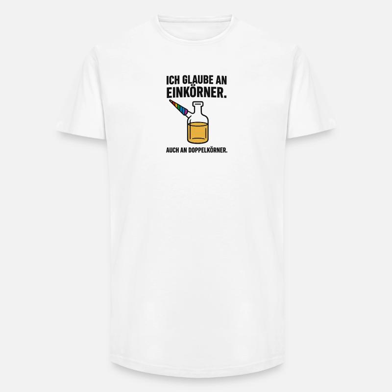 Ich glaube an Einhörner - Long Fit Männer T-Shirt - Weiß