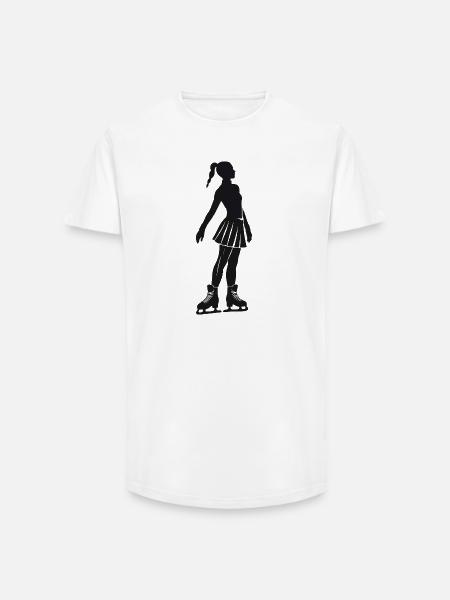 Eis Figure Skater - Cool Silhouette Logo - Long Fit Men's T-Shirt - white