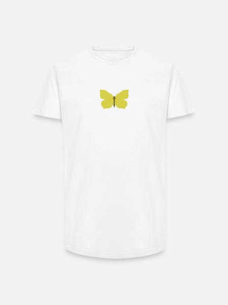 Schmetterlinge: Der Zitronenfalter - Long Fit Männer T-Shirt - Weiß
