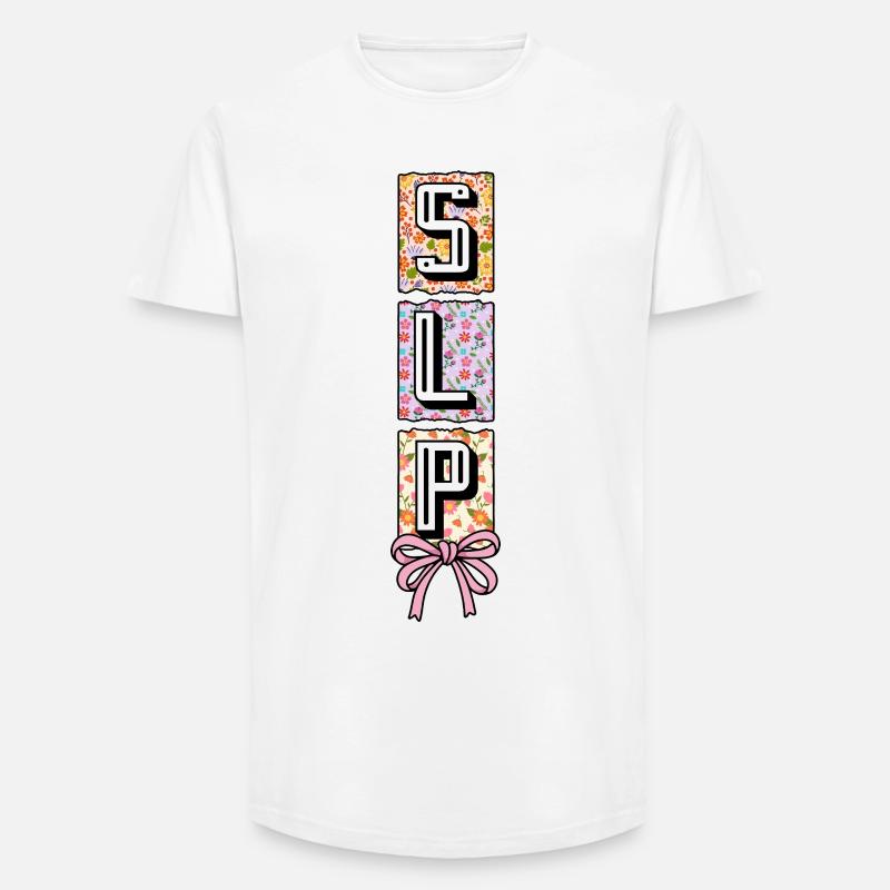 SLP Speech Language Pathology Speech Therapist - Long Fit Men's T-Shirt - white