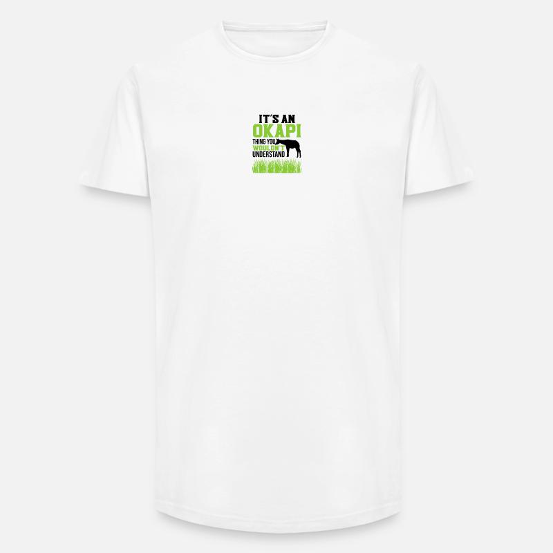 Ist ein Okapi - Long Fit Männer T-Shirt - Weiß