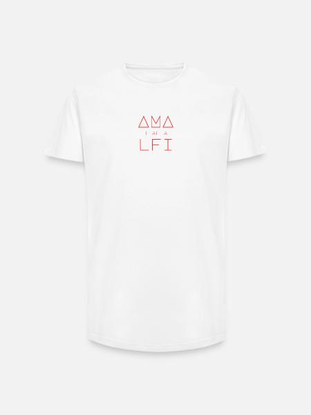 AMALFI ITALIA Kunstdesign - Long Fit Männer T-Shirt - Weiß