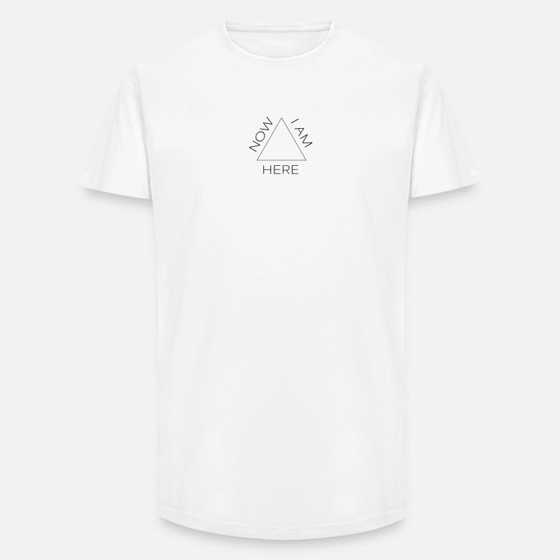 now i am here #2 - Long Fit Männer T-Shirt - Weiß