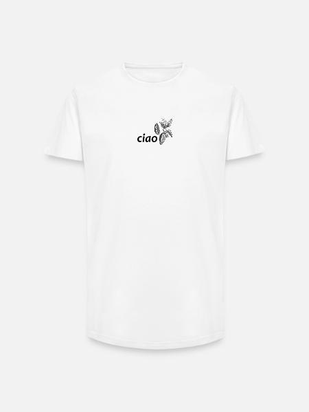 ciao kakao - Long Fit Männer T-Shirt - Weiß