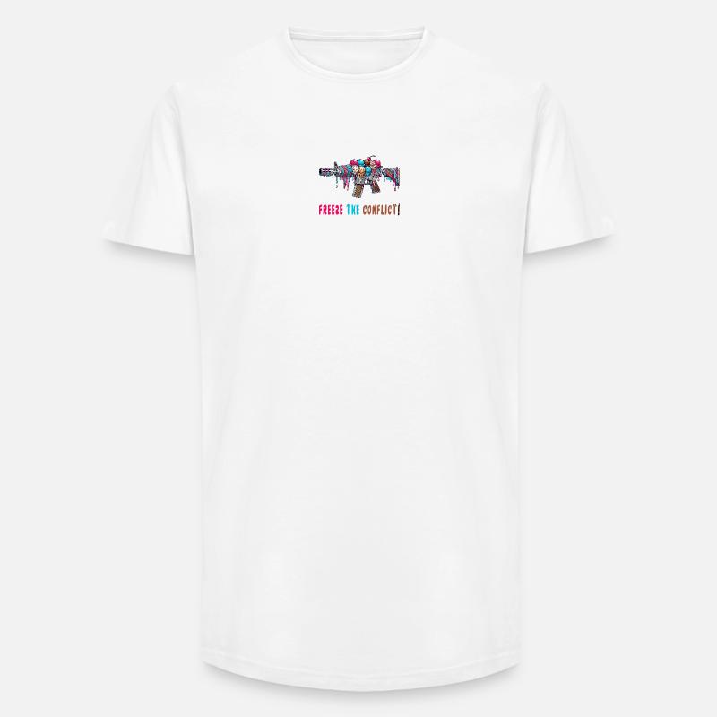 Konflikt eingefrieren Eiscreme - Long Fit Männer T-Shirt - Weiß