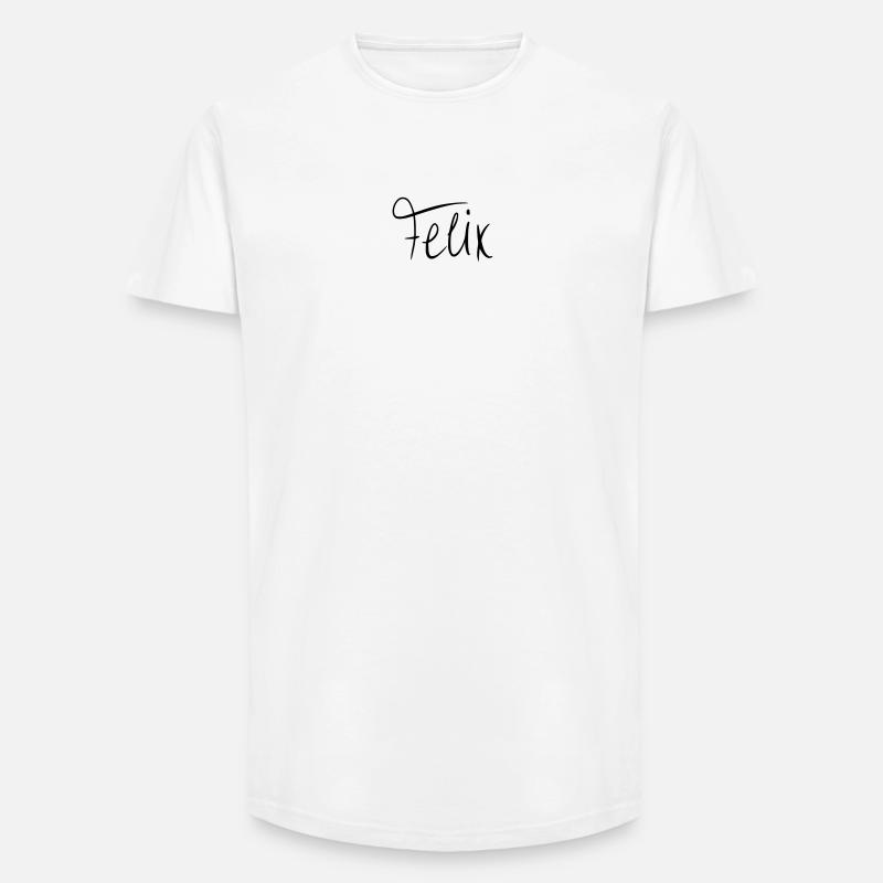 Felix - Long Fit Männer T-Shirt - Weiß