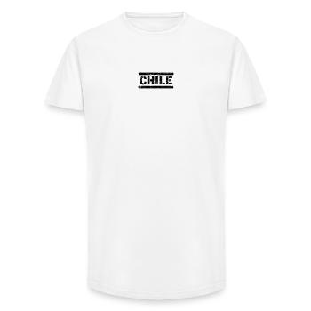 Chile - Long Fit Männer T-Shirt - Weiß - Vorne - AI Model Male 185 light (185cm)