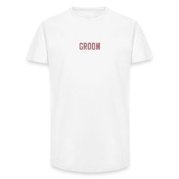 Groom Cool Matching Couple Wedding Party Marriage - Long Fit Men's T-Shirt - white - Front - AI Model Male 185 light (185cm)