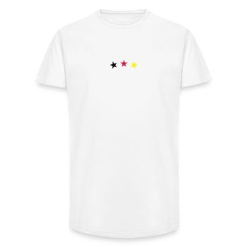 les sports d'étoile, le football - T-shirt coupe longue homme - blanc - Devant - AI Model Male 185 light (185cm)