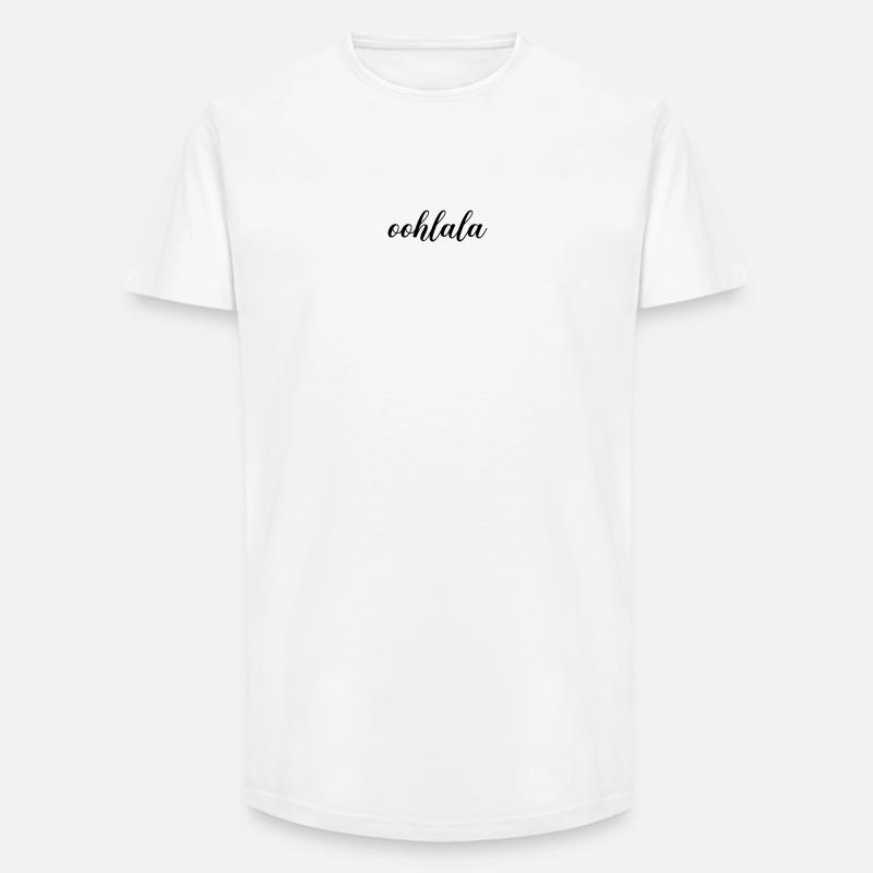 Oohlala - Long Fit Men's T-Shirt - white