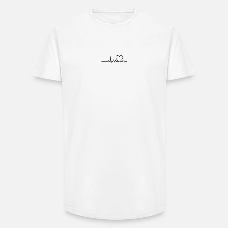 Herz-Lebensader - Long Fit Männer T-Shirt - Weiß