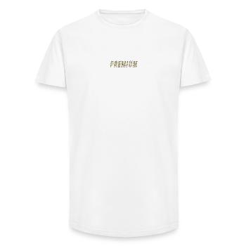 Premium edition super Qualität - Long Fit Männer T-Shirt - Weiß - Vorne - AI Model Male 185 light (185cm)