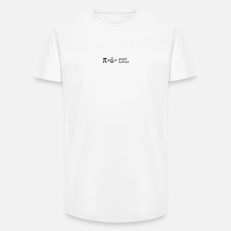 pi x Daumen = past schoo - Long Fit Männer T-Shirt - Weiß