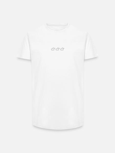Triple Duck - Ascii Art - Long Fit Men's T-Shirt - white