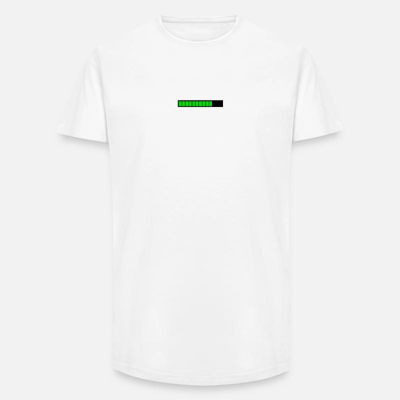 Rectangle loading bar Black Green (75%) - Long Fit Men's T-Shirt - white