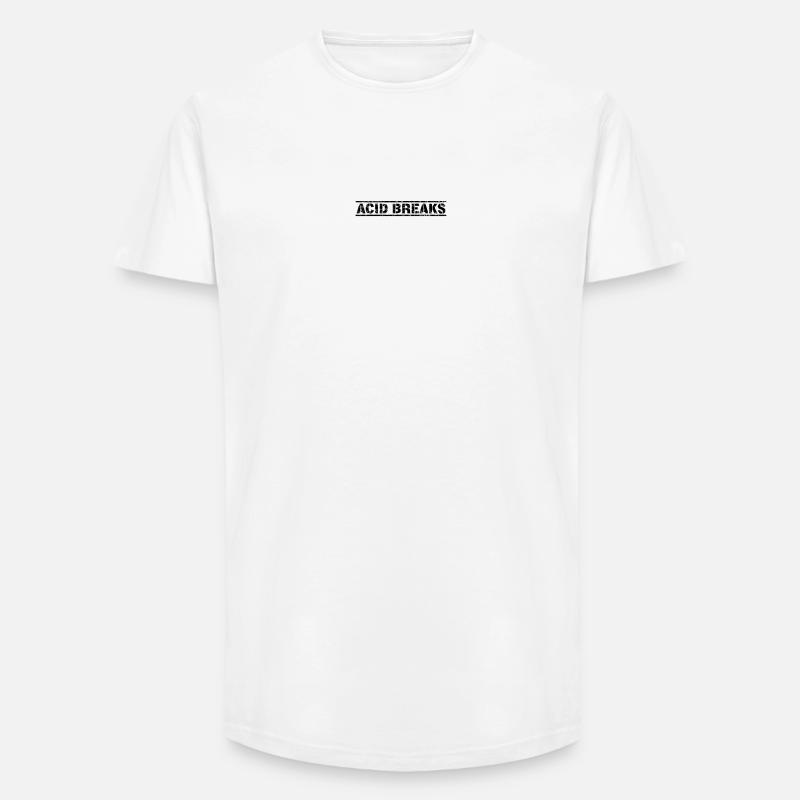 Ruptures acides - T-shirt coupe longue homme - blanc
