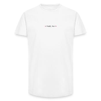 Fick dich - Long Fit Männer T-Shirt - Weiß - Vorne - AI Model Male 185 light (185cm)
