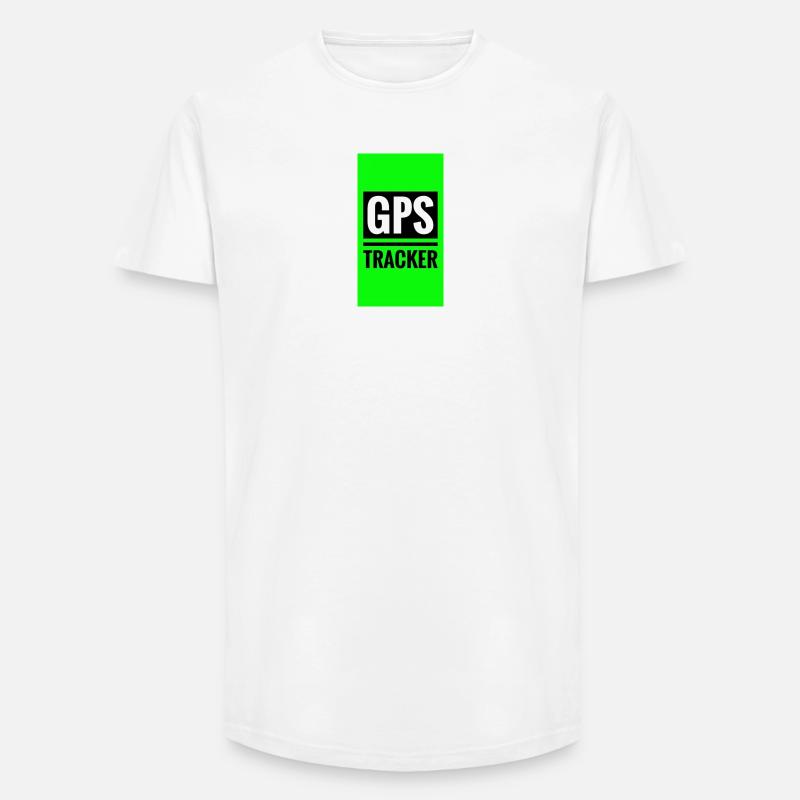 GPS-Tracking-ähnliches Design - Long Fit Männer T-Shirt - Weiß