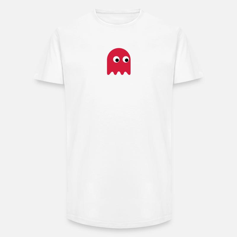 Game Classics Ghost - Long Fit Männer T-Shirt - Weiß