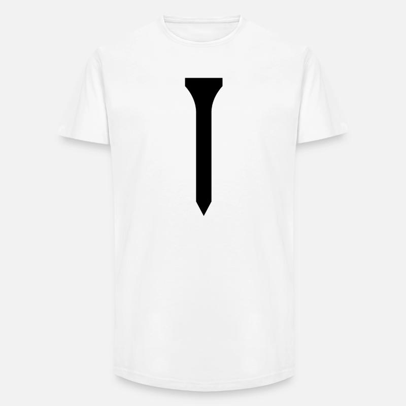 Golf Tee - Long Fit Männer T-Shirt - Weiß