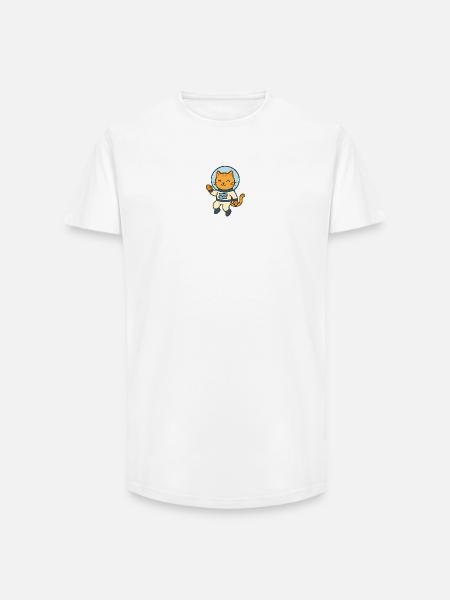 Astrocat - Long Fit Men's T-Shirt - white