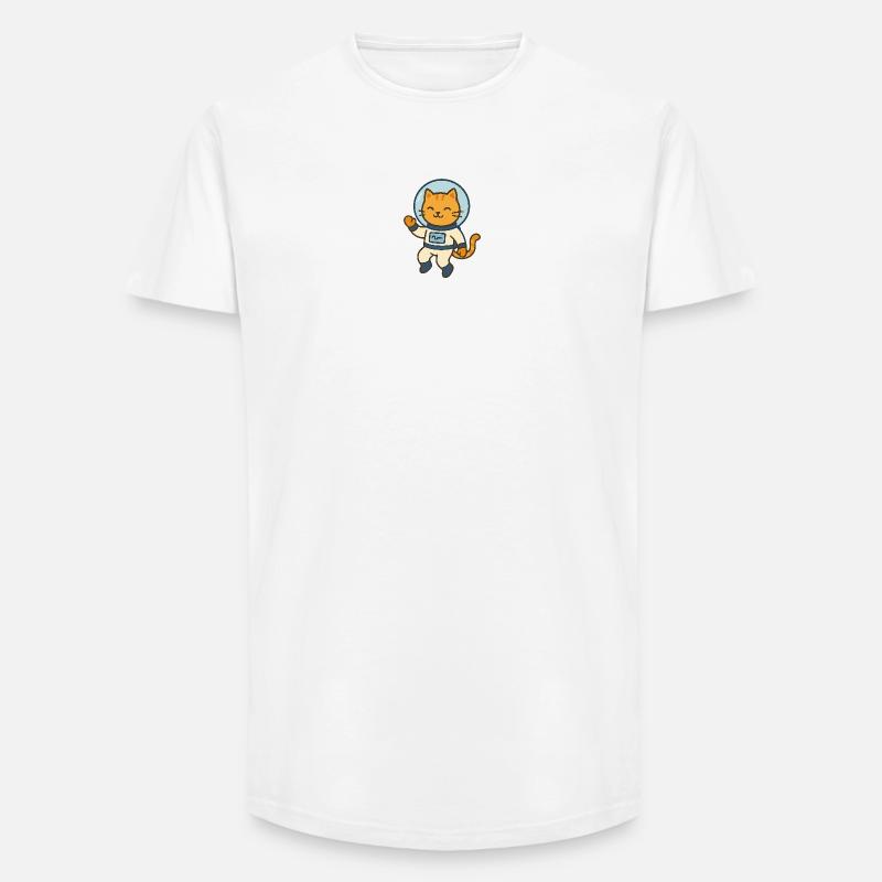 Astrocat - Long Fit Men's T-Shirt - white