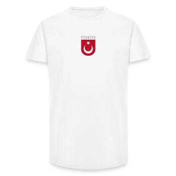 Turquie Türkiye - T-shirt coupe longue homme - blanc - Devant - AI Model Male 185 light (185cm)