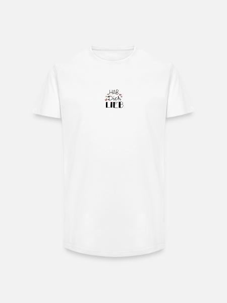 Hab dich lieb - Long Fit Männer T-Shirt - Weiß