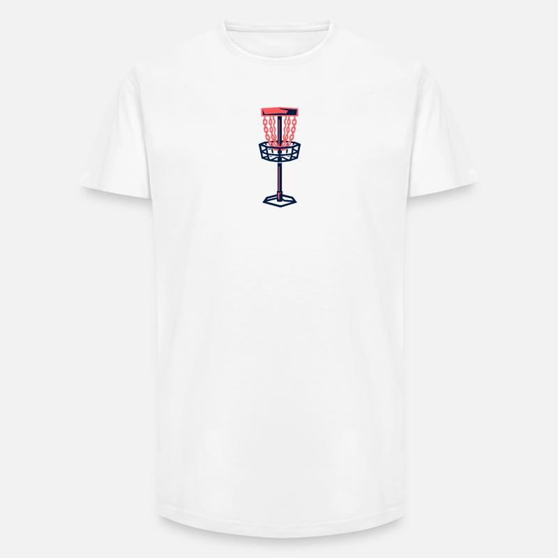 Disc Golf Basket Disc Disc Target - T-shirt coupe longue homme - blanc