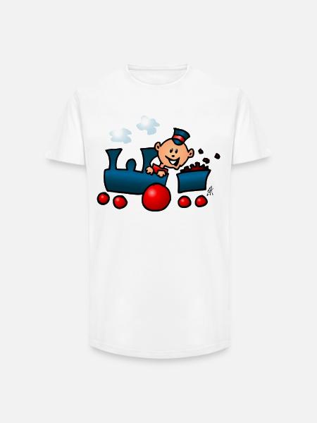 Train - Long Fit Men's T-Shirt - white