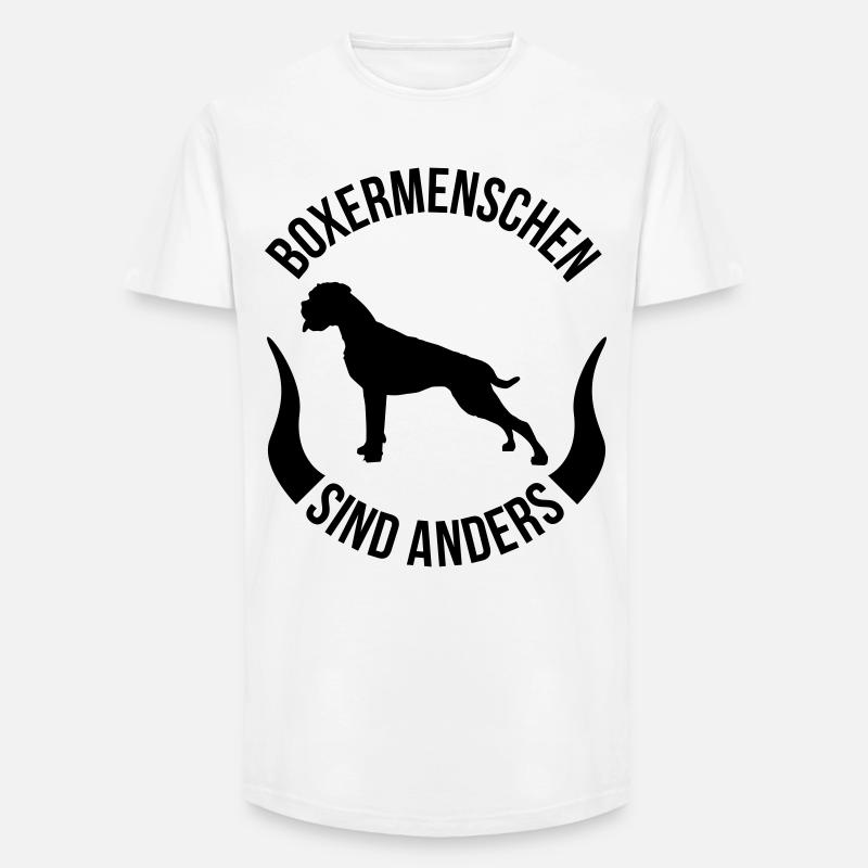 Boxermenschen sind anders - Long Fit Männer T-Shirt - Weiß