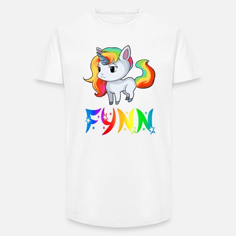 Fynn Einhorn - Long Fit Männer T-Shirt - Weiß