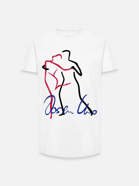 Tango-1 - Long Fit Männer T-Shirt - Weiß