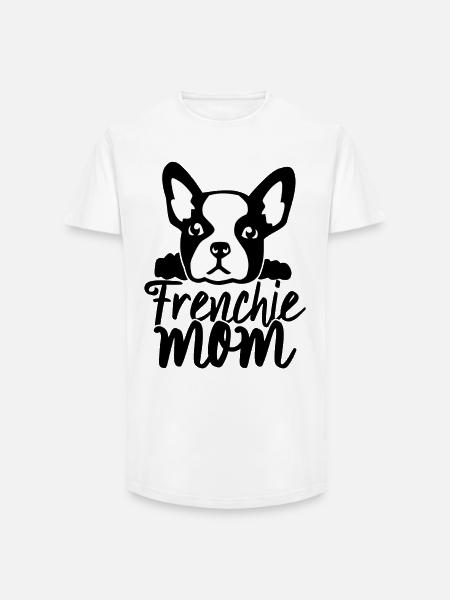 Frenchie maman de bouledogue français - T-shirt coupe longue homme - blanc