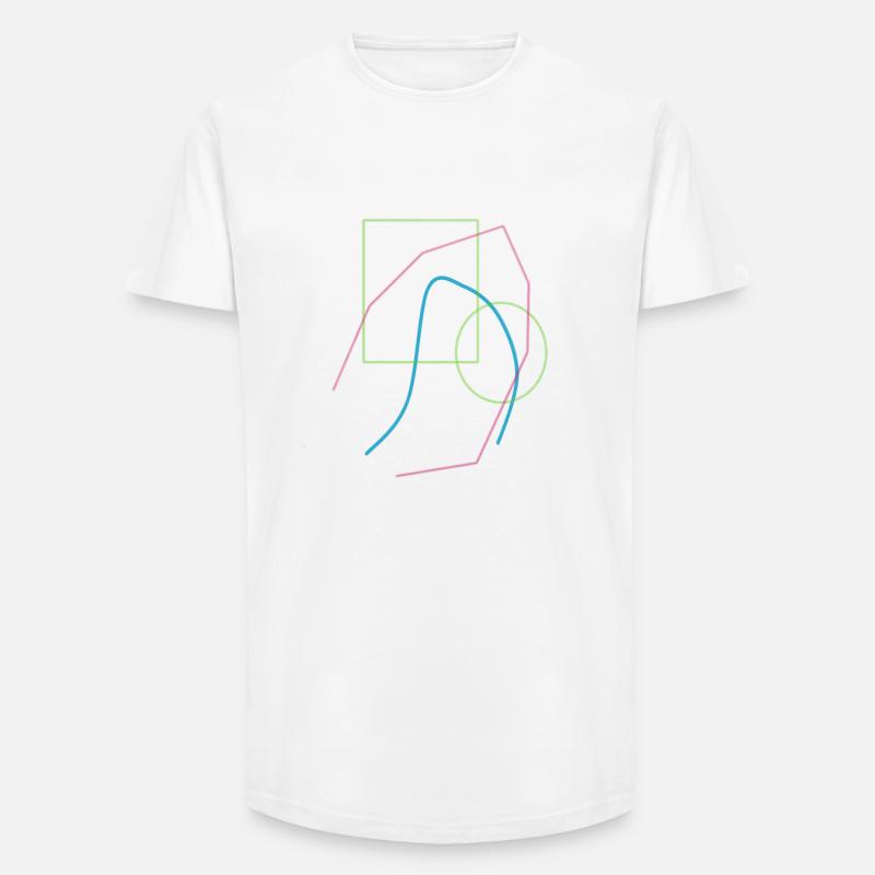 Patterns abstract - Long Fit Men's T-Shirt - white