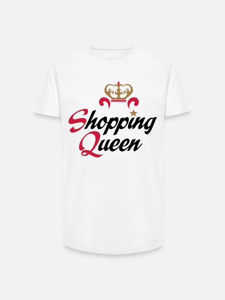 shopping - Long Fit Männer T-Shirt - Weiß