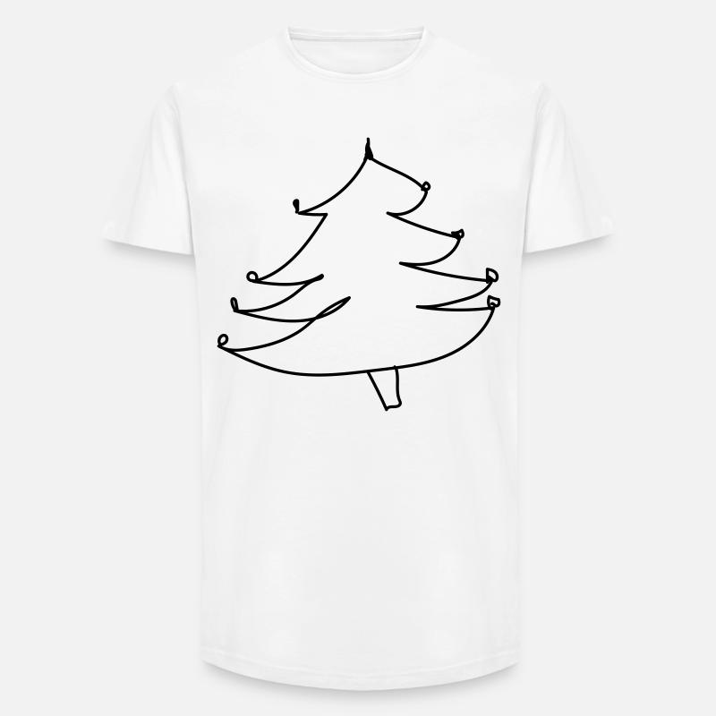 Weihnachtsbaum-Pullover (falscher Weihnachts-Pullover) - Long Fit Männer T-Shirt - Weiß