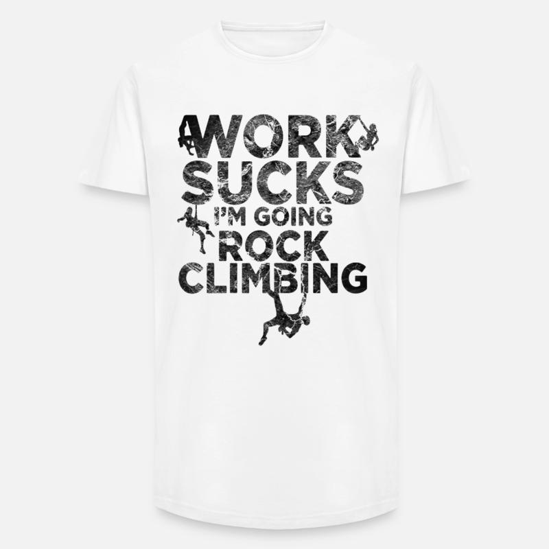 klettern boulder Kletterer klettergurt Geschenk - Long Fit Männer T-Shirt - Weiß