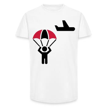 parachutist - Long Fit Men's T-Shirt - white - Front - AI Model Male 185 light (185cm)